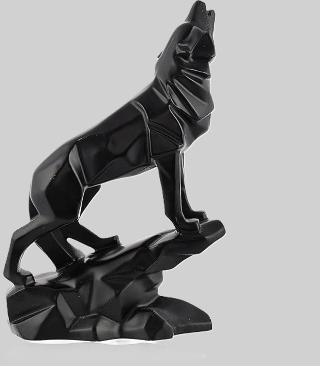 Black Wolf Sculpture Black Wolf Sculpture - Image 1