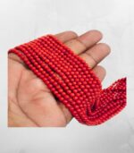 Red Coral Beads Mala - Image 2