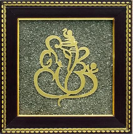 Ganesh Ji on Raw Pyrite Frame - Image 2