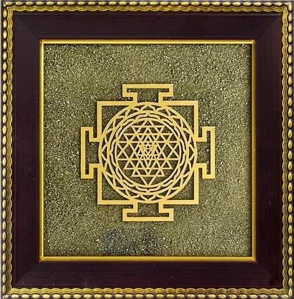 Shree Yantra on Raw Pyrite - Image 2